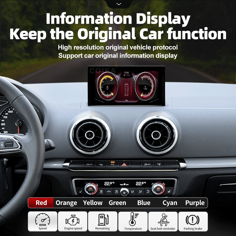 Multimidia Android Audi A3 2013 A 2018 Carplay Youtube Gps -  7" polegadas