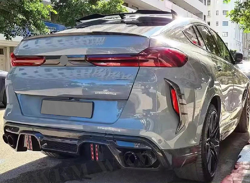 Difusor traseiro com ponteiras BMW F96 X6M Carbon Fiber Car Difusor traseiro