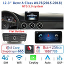 Central multimidia 12.3 " para Mercedes Classe A CLA GLA W176 C117 X156 WIFI SIM 8 Core 1920*720 Carplay GPS Navi Stereo