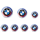 7Pçs/ emblemas 50 anos Aniversário Logo para BMW G30 G31 G38 G11 G12 G20 G28 F10 F48 F49 G01 F20 F21 F22 F30 F96