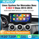 Central multimidia Wireless Carplay para Mercedes Classe C W205 GLC X253 C180 C200 300 350 2015-2018