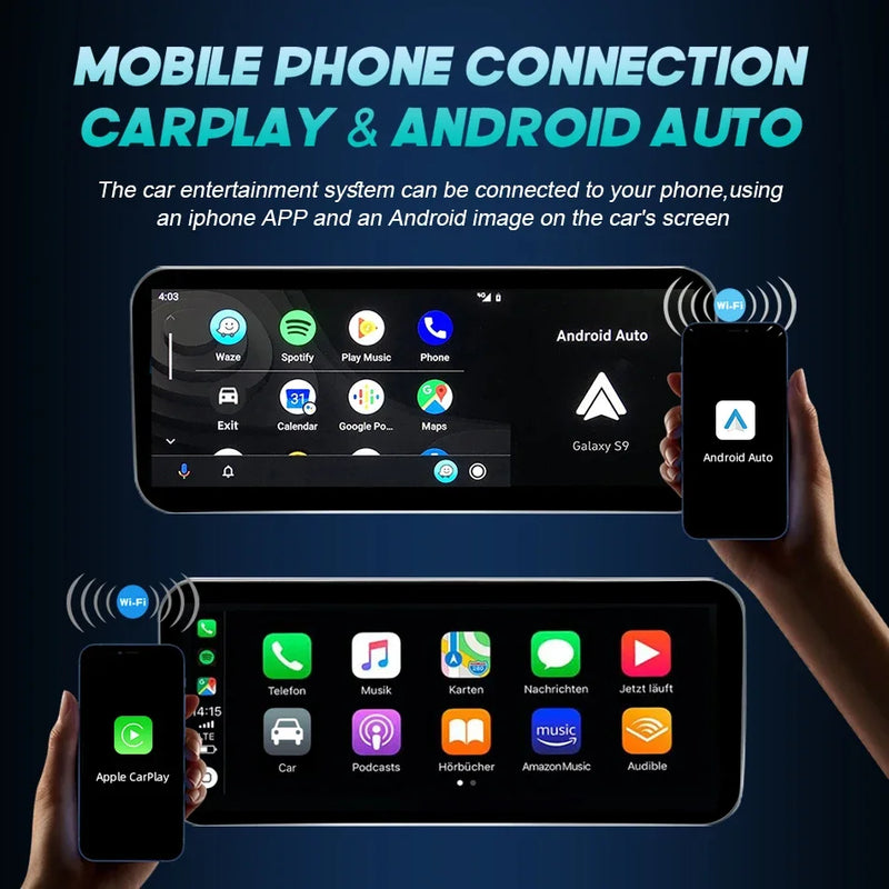 Central multimidia Wireless Carplay para Mercedes Classe C W205 GLC X253 C180 C200 300 350 2015-2018