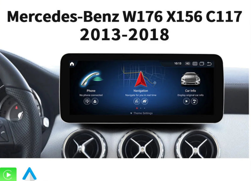 Central multimidia 12.3 " para Mercedes Classe A CLA GLA W176 C117 X156 WIFI SIM 8 Core 1920*720 Carplay GPS Navi Stereo