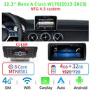 Central multimidia 12.3 " para Mercedes Classe A CLA GLA W176 C117 X156 WIFI SIM 8 Core 1920*720 Carplay GPS Navi Stereo