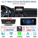 Central multimidia 12.3 " para Mercedes Classe A CLA GLA W176 C117 X156 WIFI SIM 8 Core 1920*720 Carplay GPS Navi Stereo