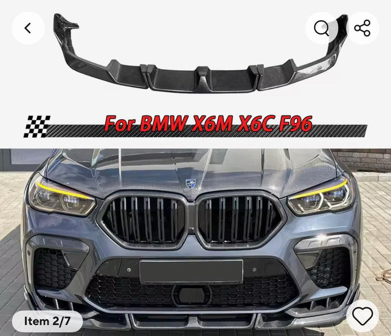 Front Lip BMW X6 G06 2019+ carbon fiber